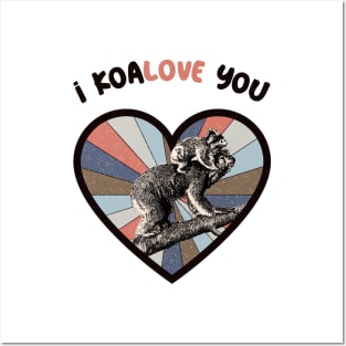 I koalove you - a retro vintage design Posters and Art